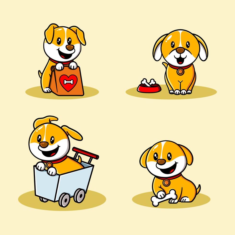 Illustration vector graphic of cute dog that is suitable for children's products