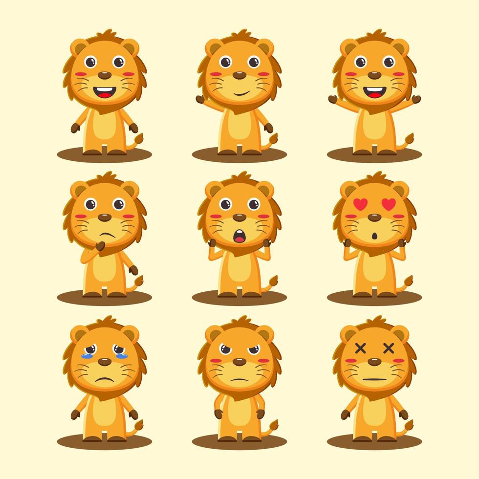 Illustration vector graphic of cute lion that is suitable for children's products