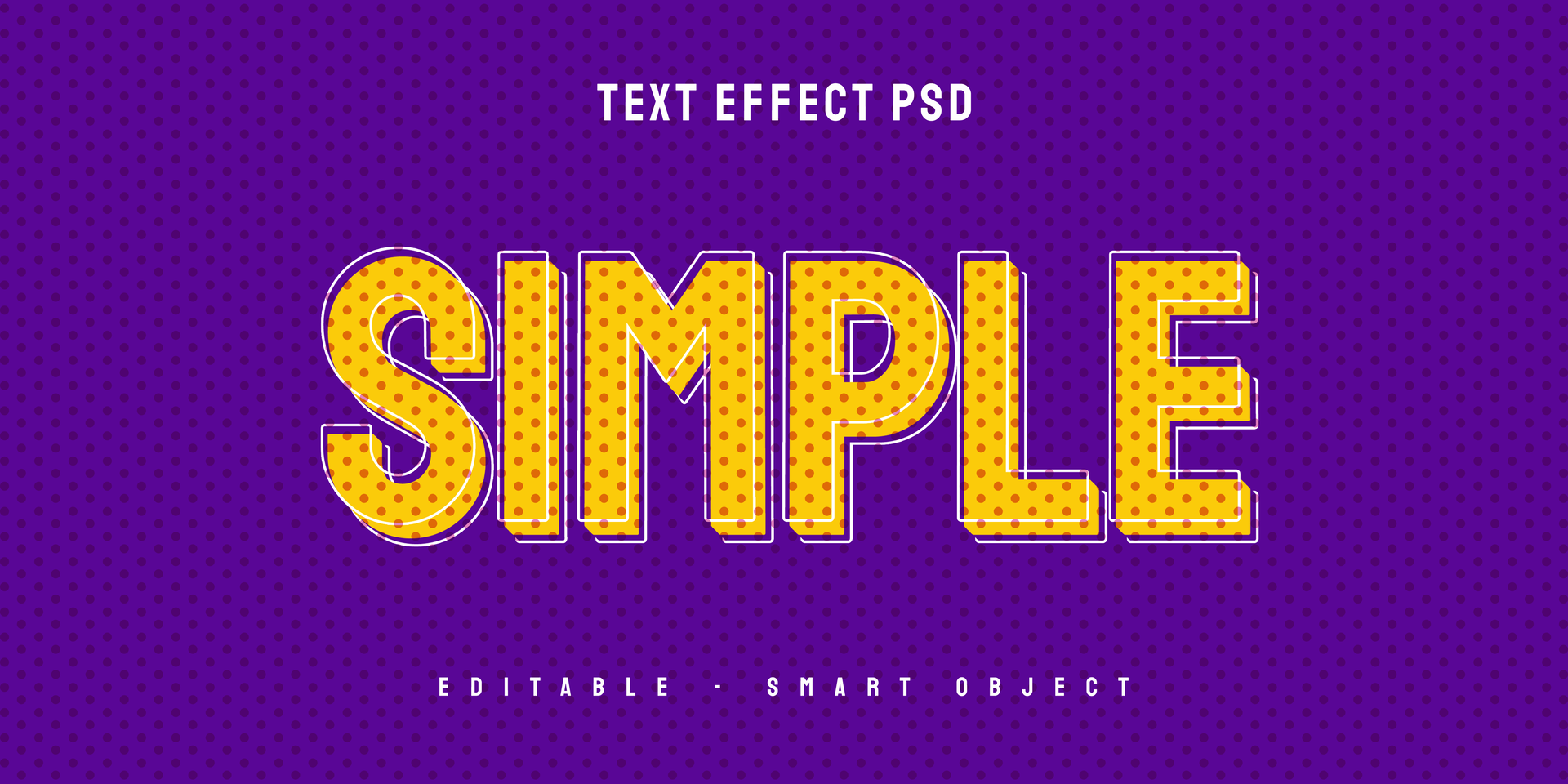 Facile texte effet psd