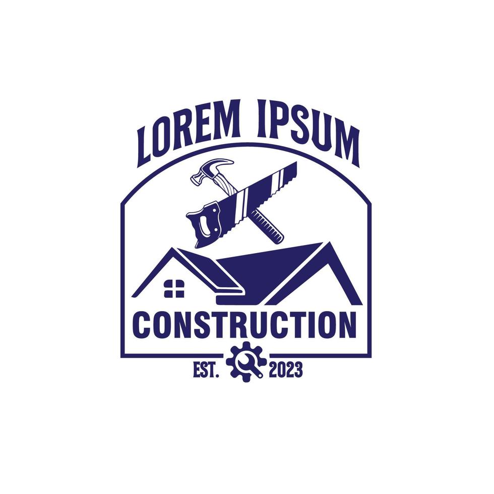 logo construction vector template illustration
