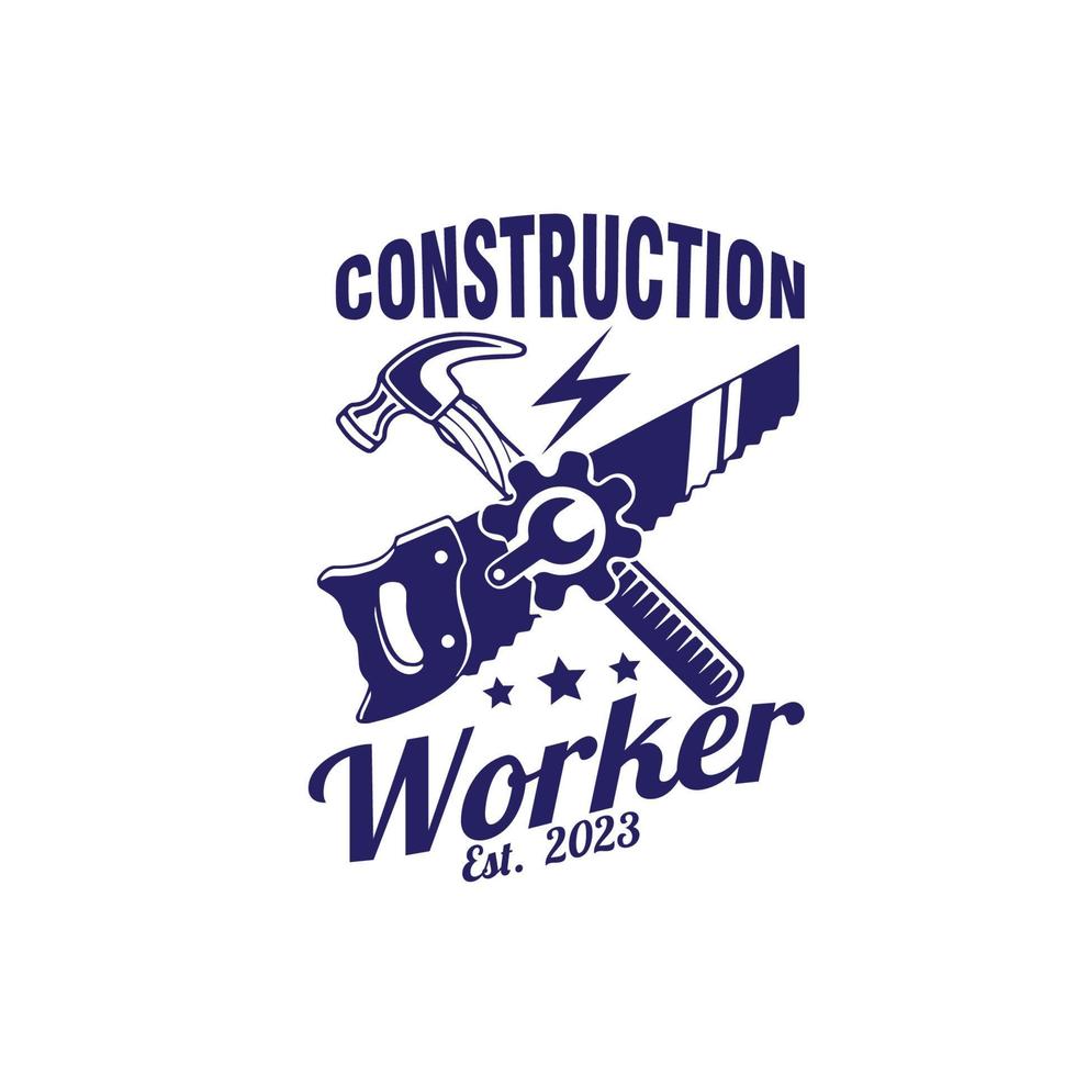 logo construction tools vector illustration