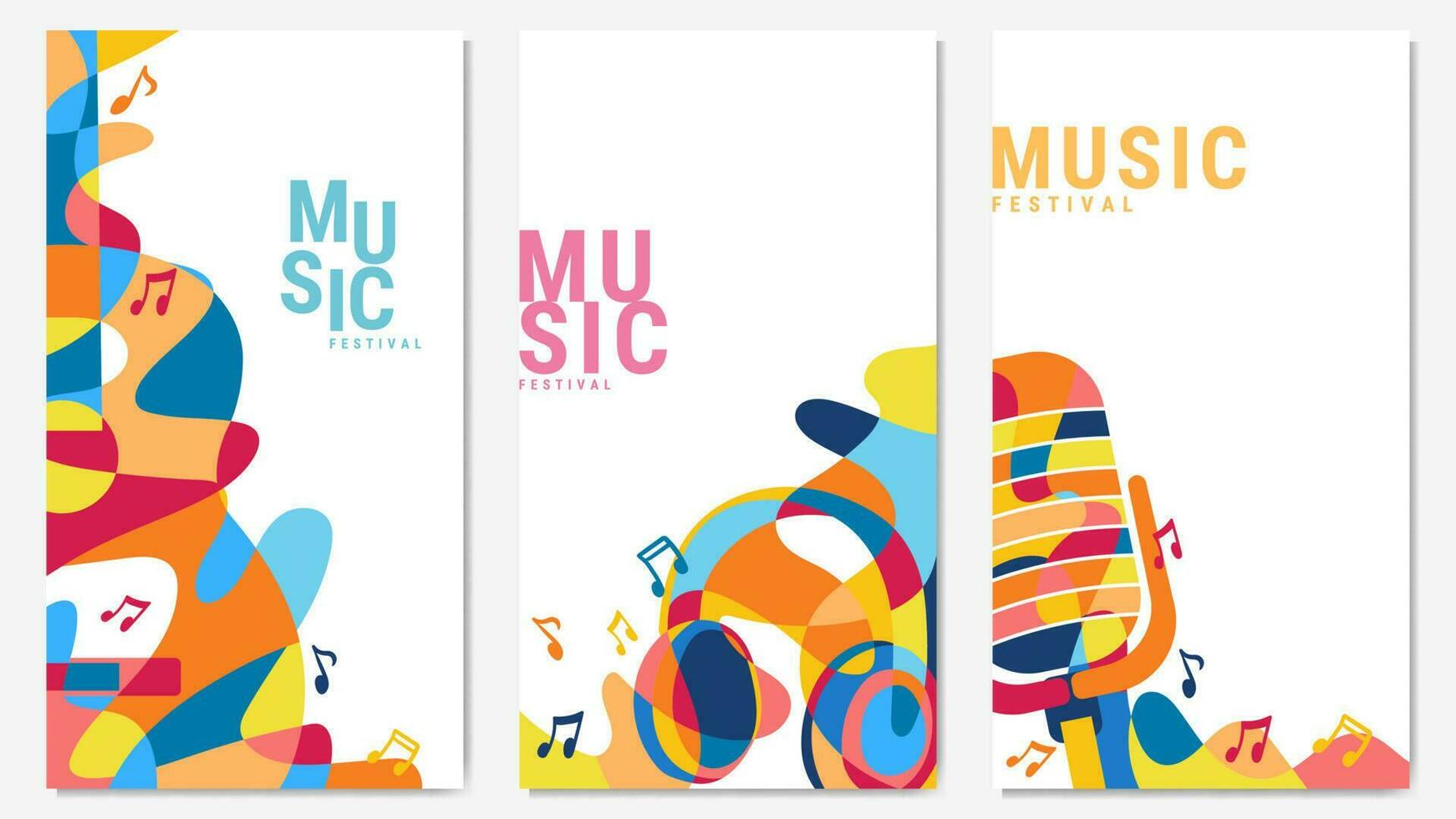 abstract colorful music banner design, abstract music background vector
