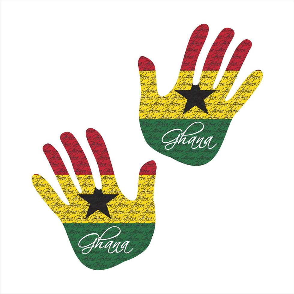 ghana flag hand vector