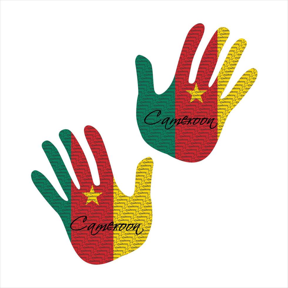 cameroon flag hand vector