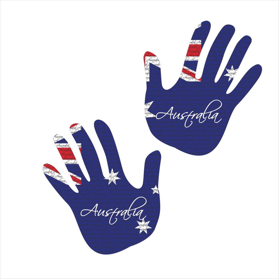 australia flag hand vector