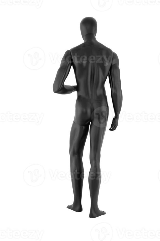 Gloss cyan color mannequin male isolated photo