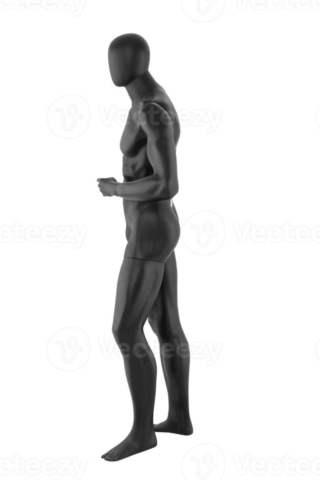 Gloss cyan color mannequin male isolated photo