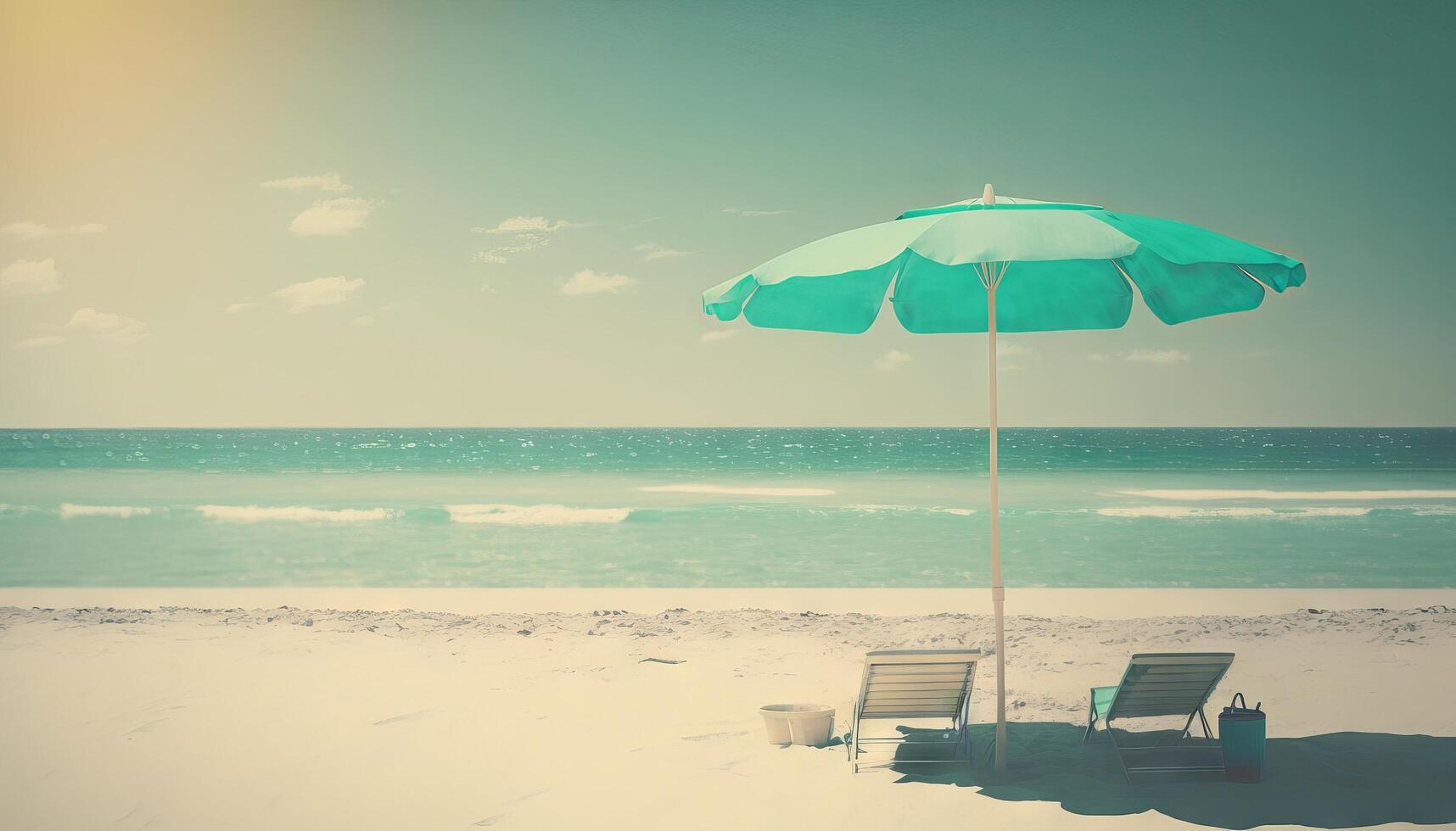 Summer holidays beach background as soft ethereal dreamy background. photo