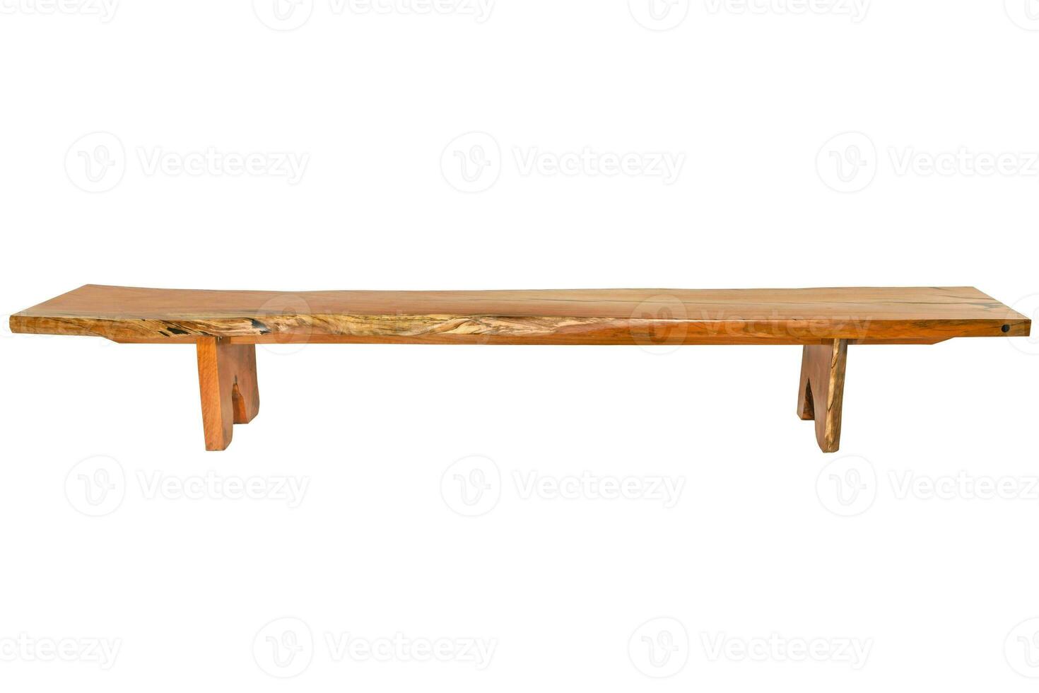 Bench. Wooden. of rough planks and logs. rustic bench photo