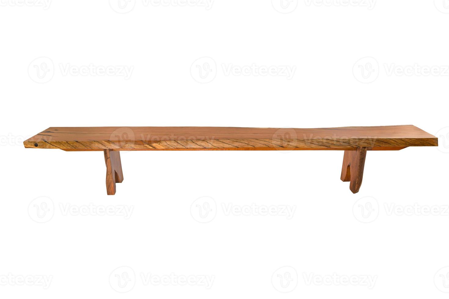 Bench. Wooden. of rough planks and logs. rustic bench photo