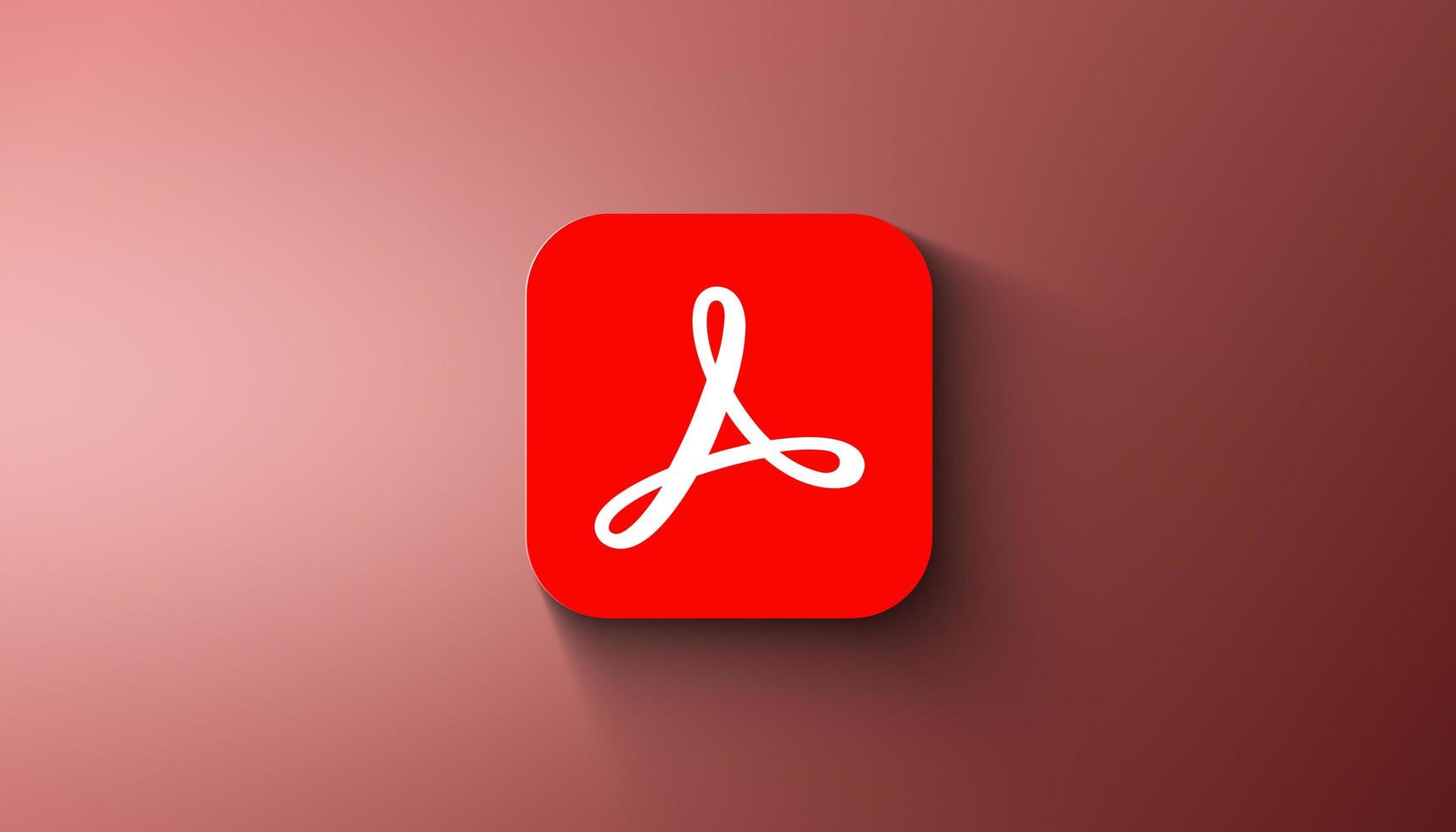 illustration Adobe Acrobat Reader application is displayed on gradient background photo