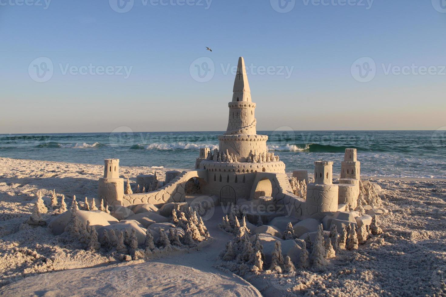 Sand Castle Beach Art Castle made of sand photo