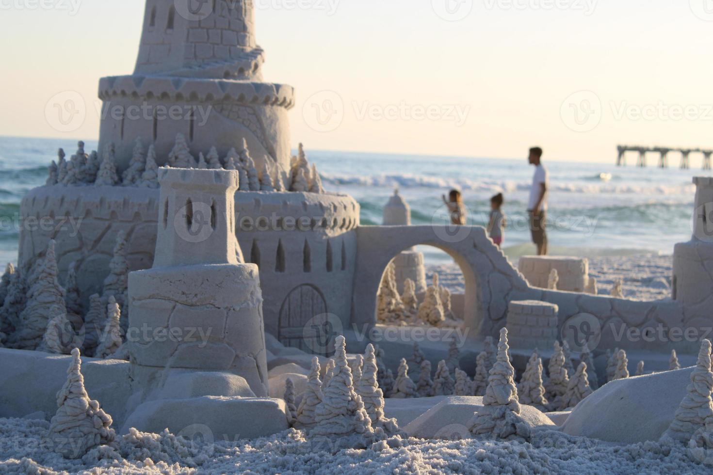 Sand Castle Beach Art Castle made of sand photo