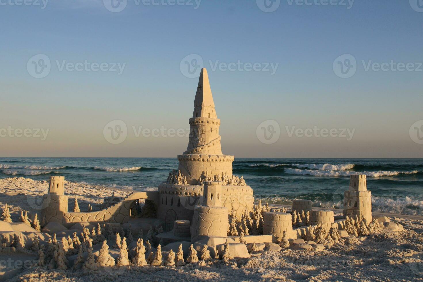 Sand Castle Beach Art Castle made of sand photo