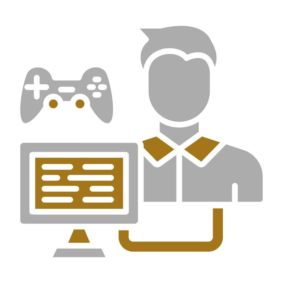 Game Modder Male Vector Icon Style