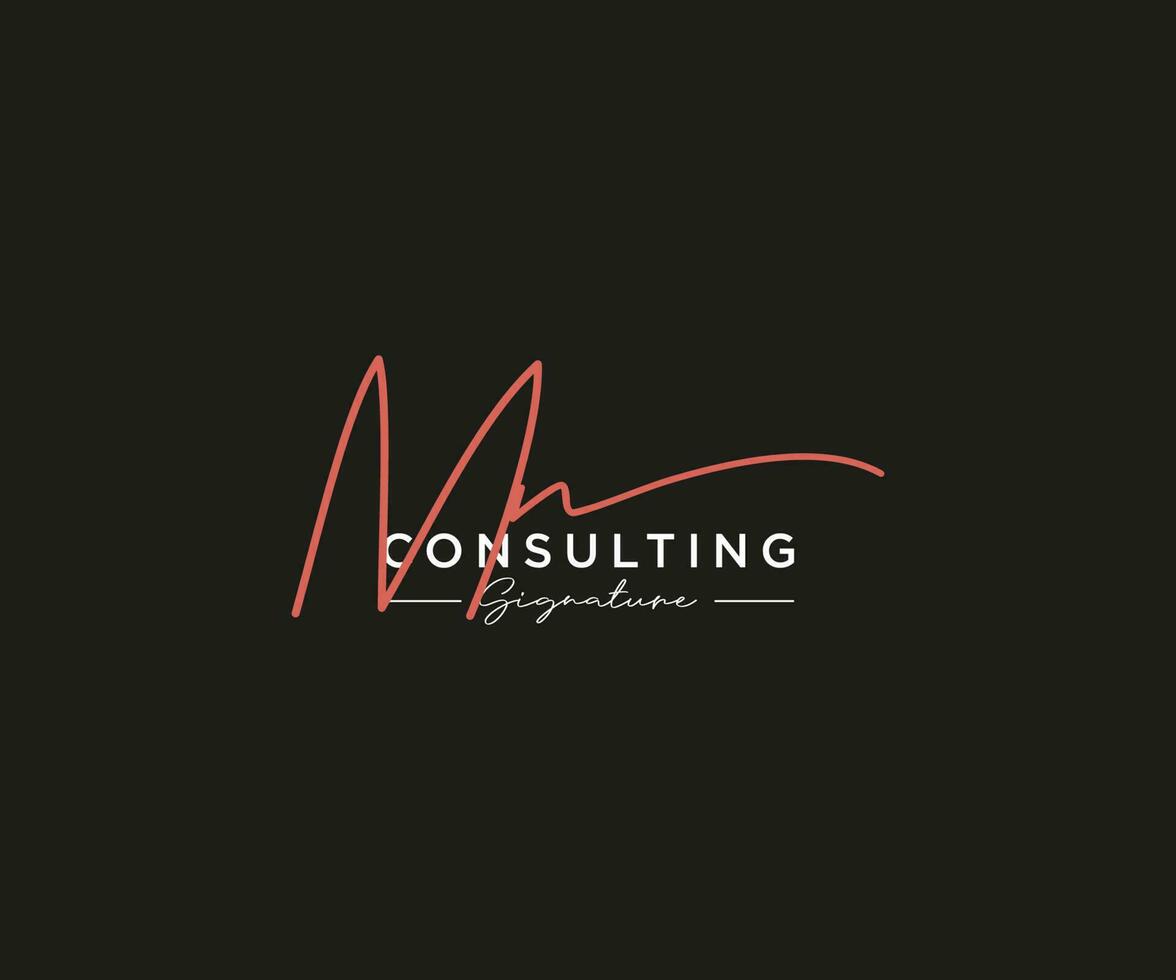 Initial MN signature logo collection template vector. Hand drawn Calligraphy lettering Vector illustration.