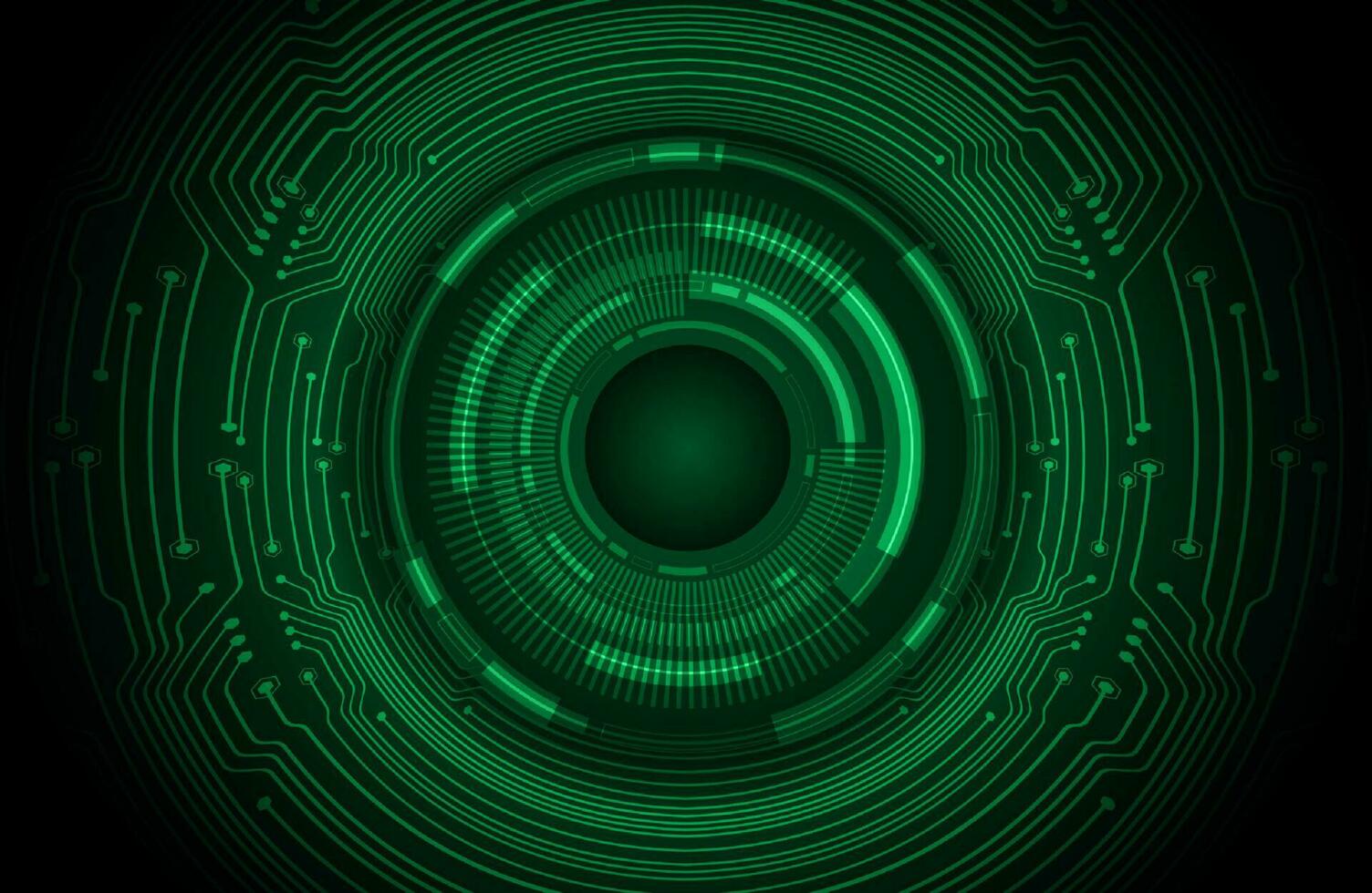 Modern Holographic Circle on Technology Background vector