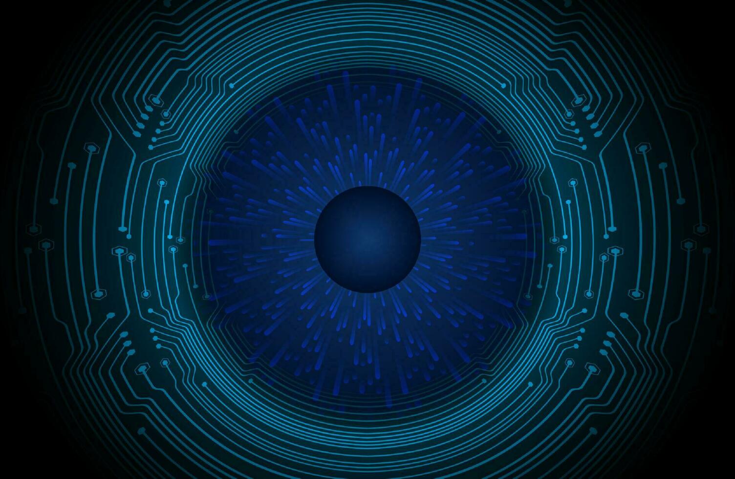 Modern Holographic Circle on Technology Background vector