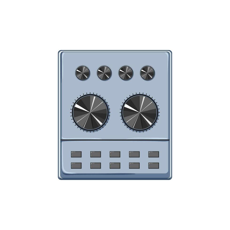 control audio mixer cartoon vector illustration