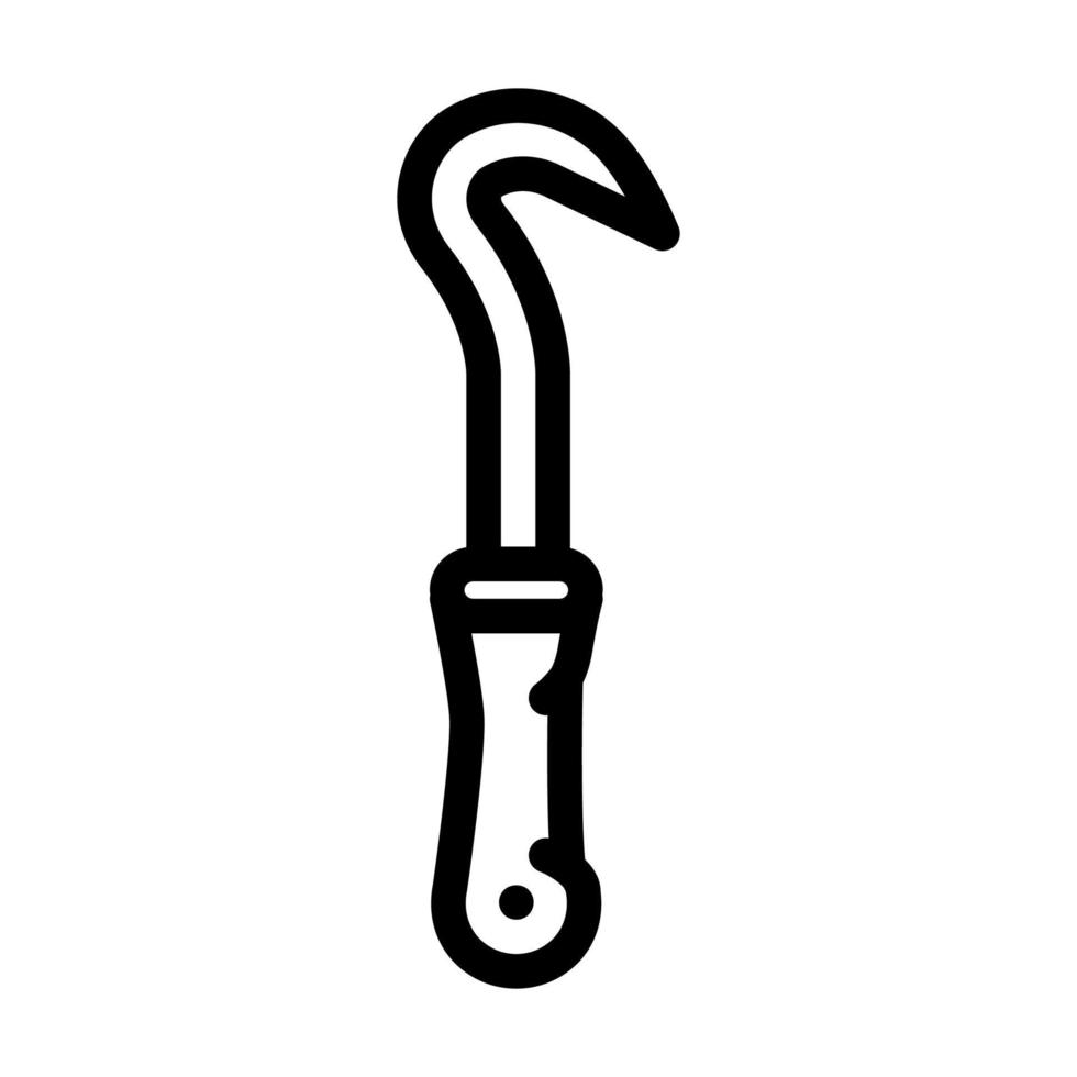 pick and hook garage tool line icon vector illustration