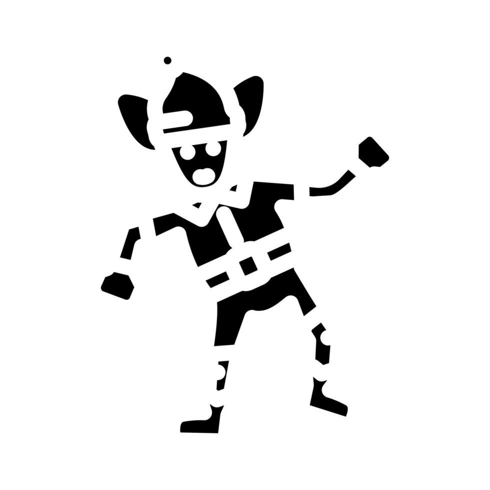 elf funny glyph icon vector illustration