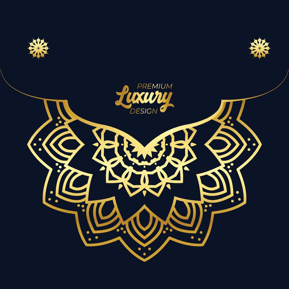 Luxury mandala background with golden arabesque pattern vector