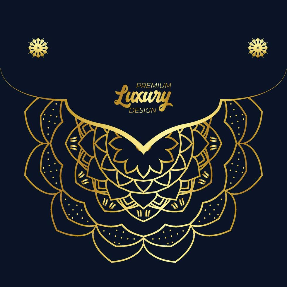 Luxury mandala background with golden arabesque pattern vector