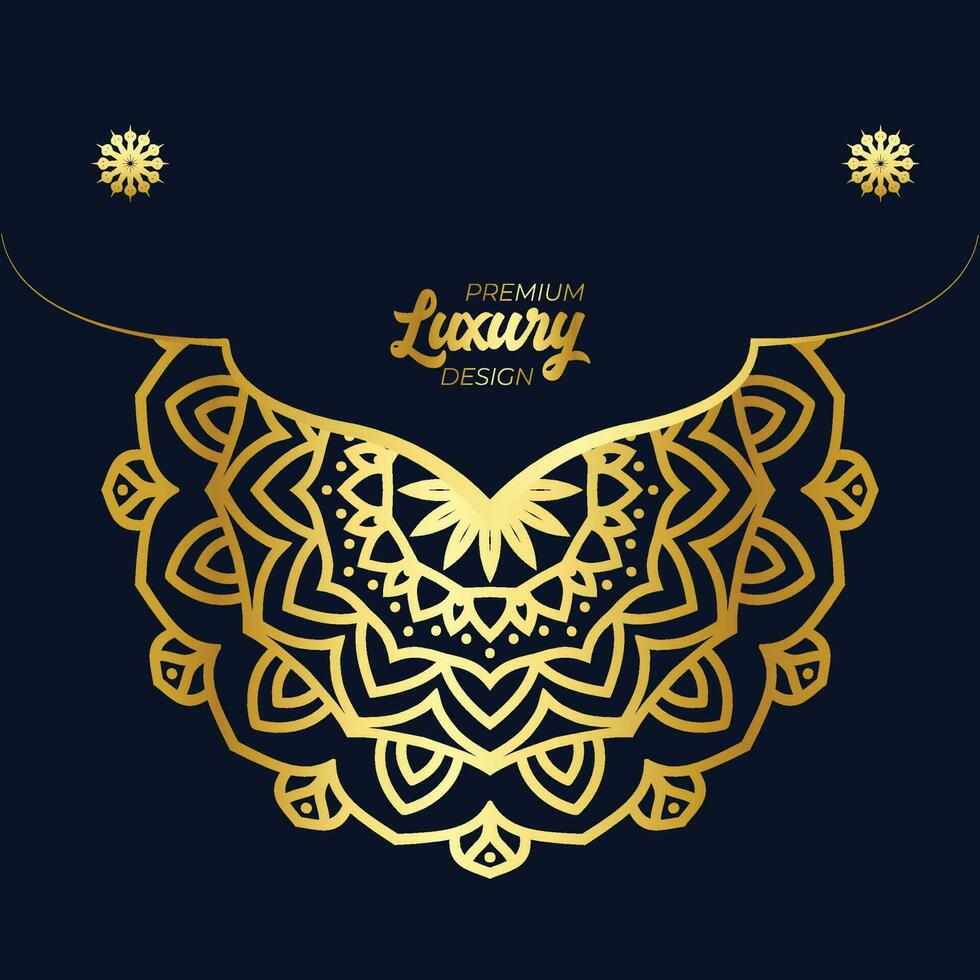 Luxury mandala background with golden arabesque pattern vector