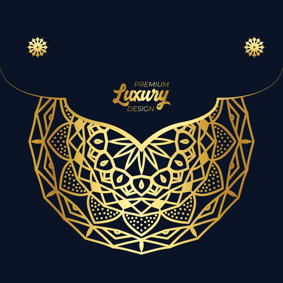 Luxury mandala background with golden arabesque pattern vector