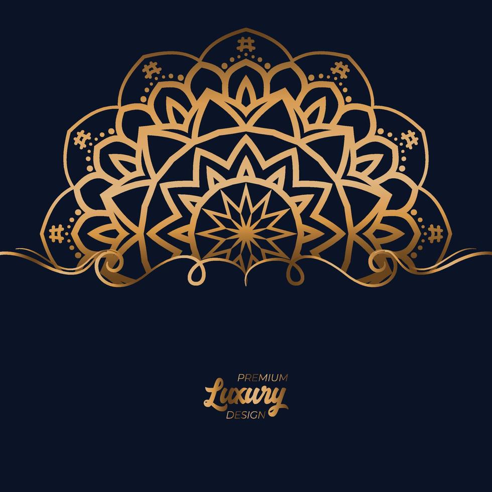 Luxury mandala background with golden arabesque pattern vector