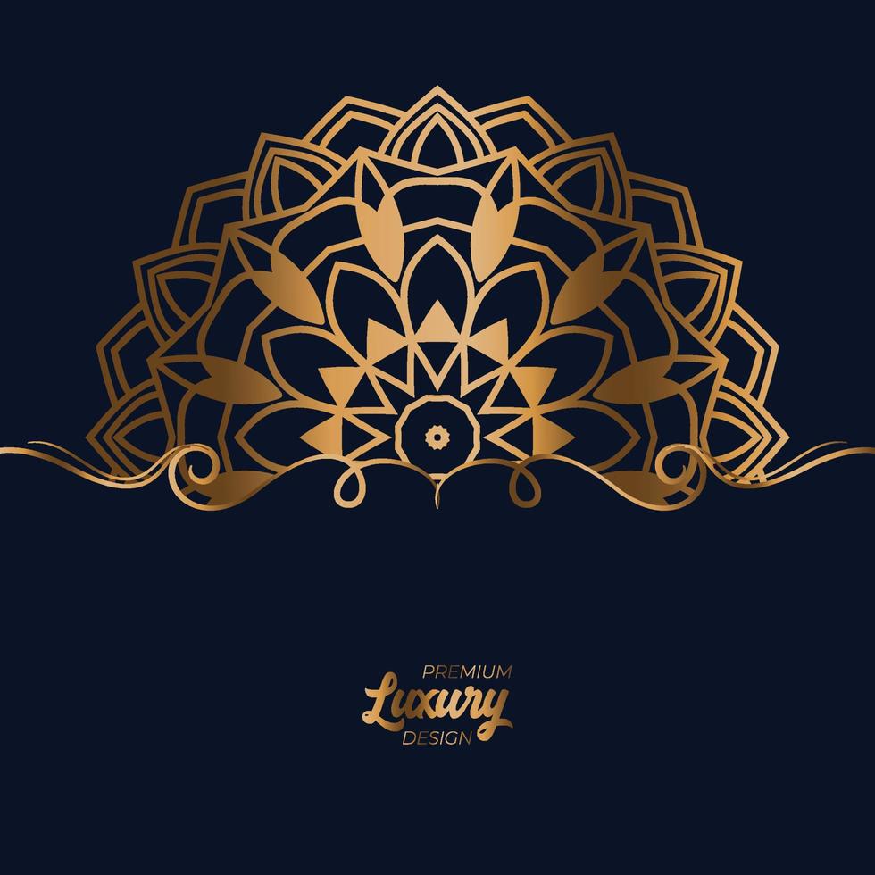 Luxury mandala background with golden arabesque pattern vector