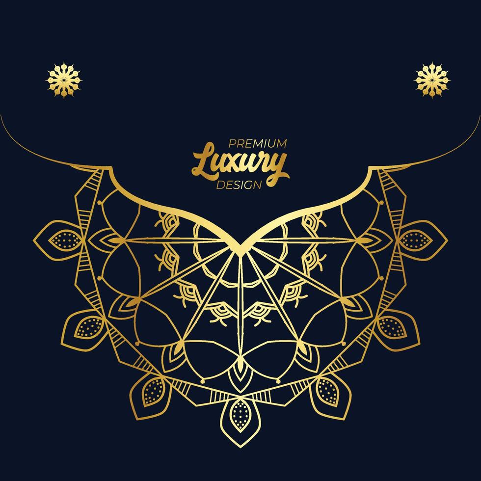 Luxury mandala background with golden arabesque pattern vector