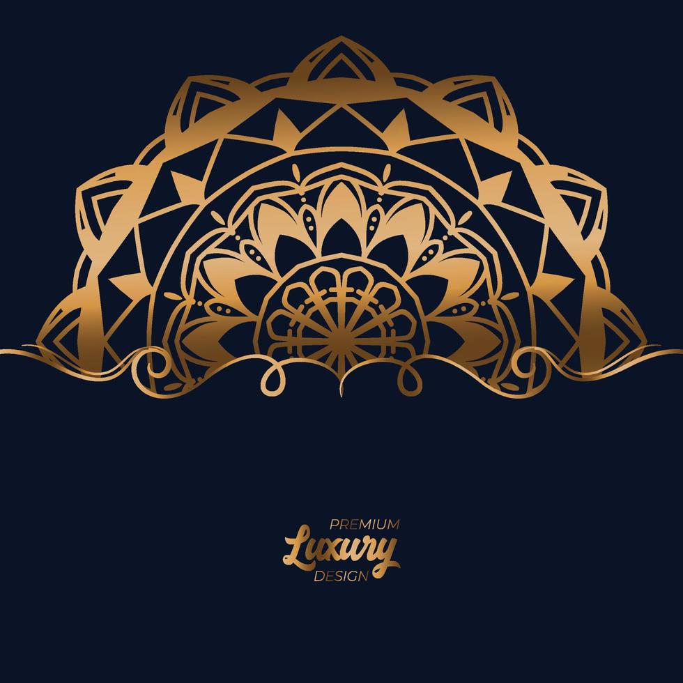Luxury mandala background with golden arabesque pattern vector