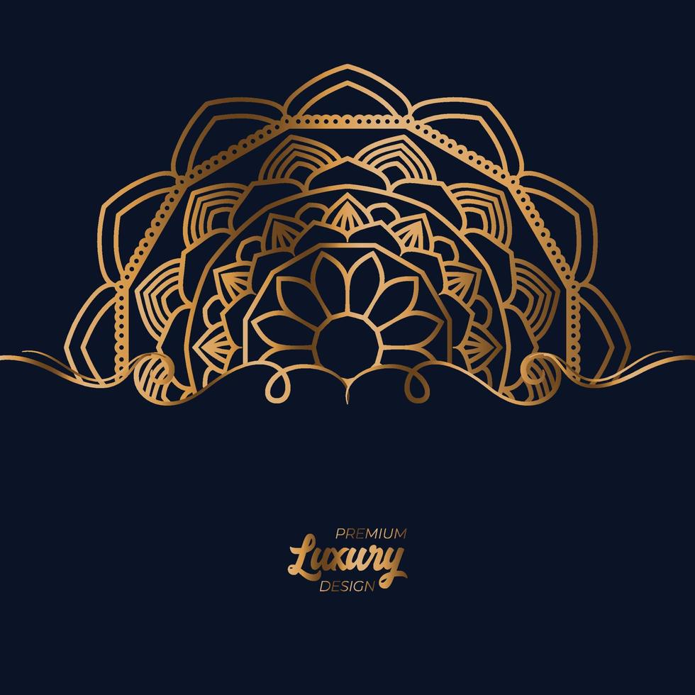 Luxury mandala background with golden arabesque pattern vector