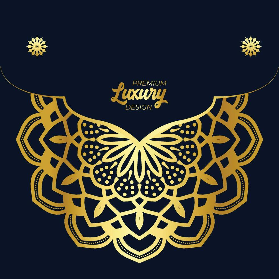 Luxury mandala background with golden arabesque pattern vector