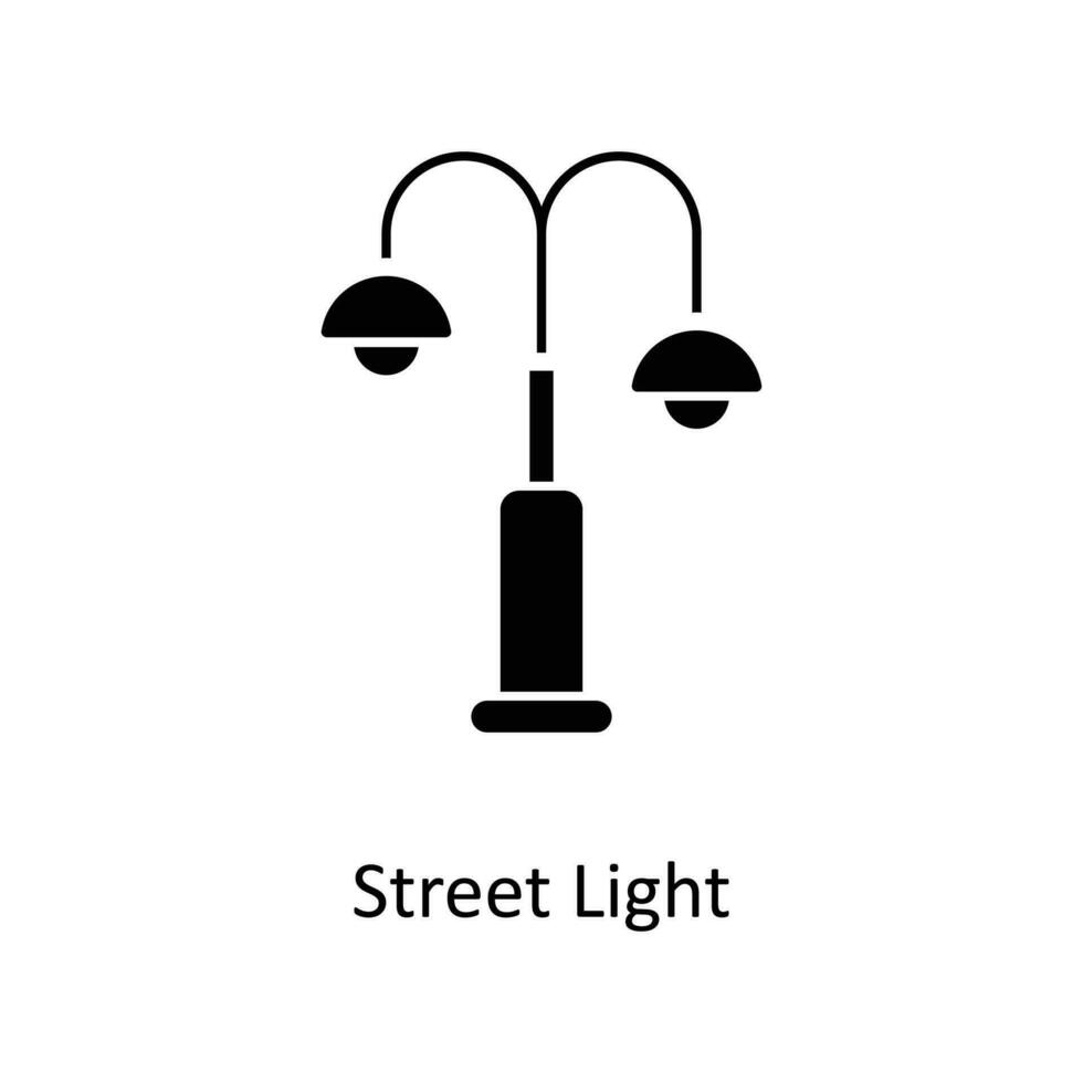 Street Light Vector  Solid Icons. Simple stock illustration stock
