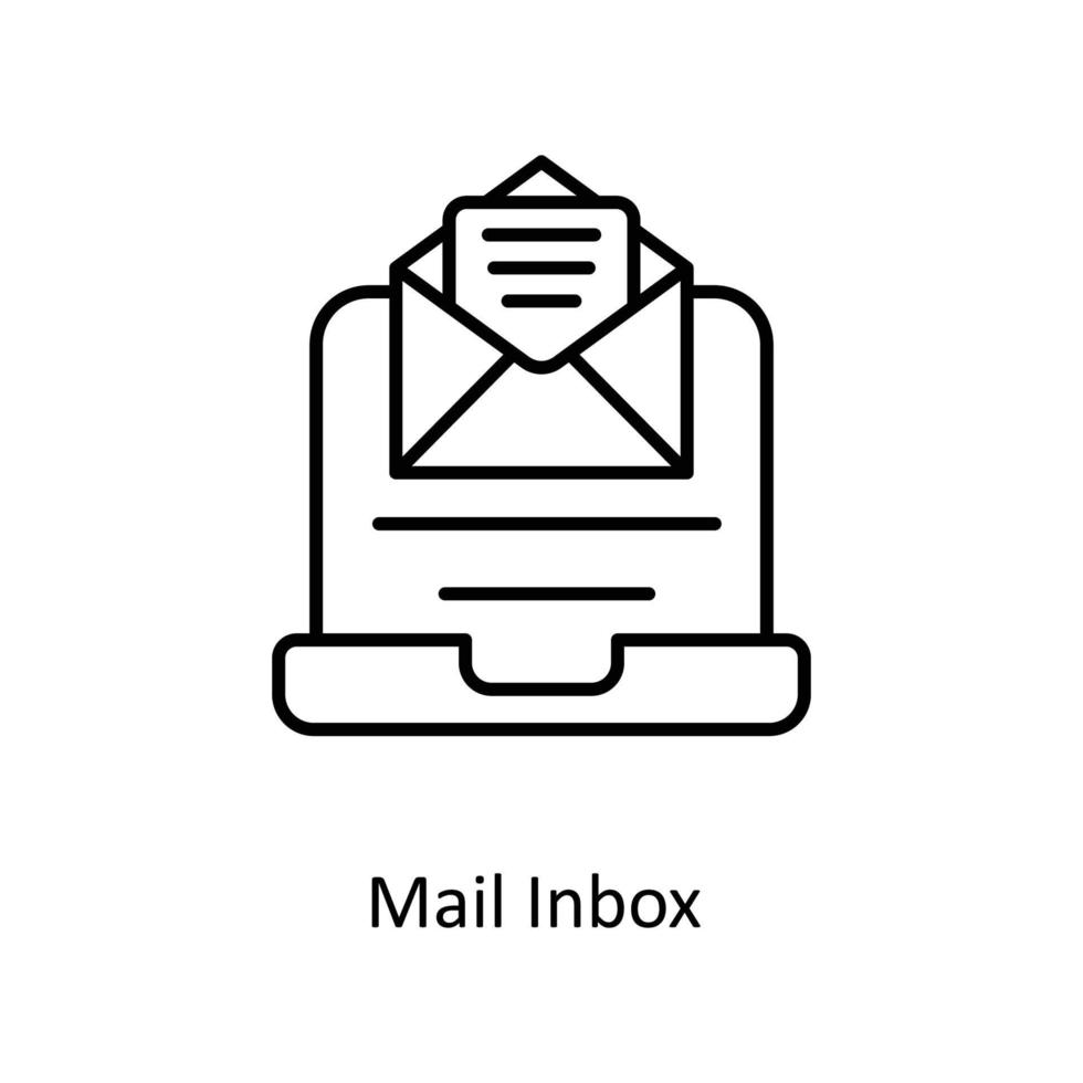 Mail Inbox Vector  outline Icons. Simple stock illustration stock