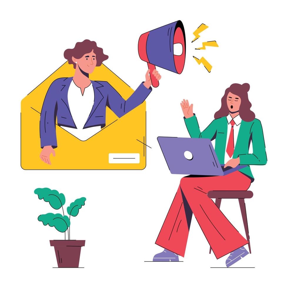 Trendy Email Marketing vector
