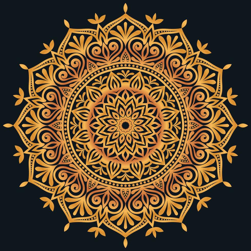 Decorative elements luxury ornament pattern gradient mandala design vector