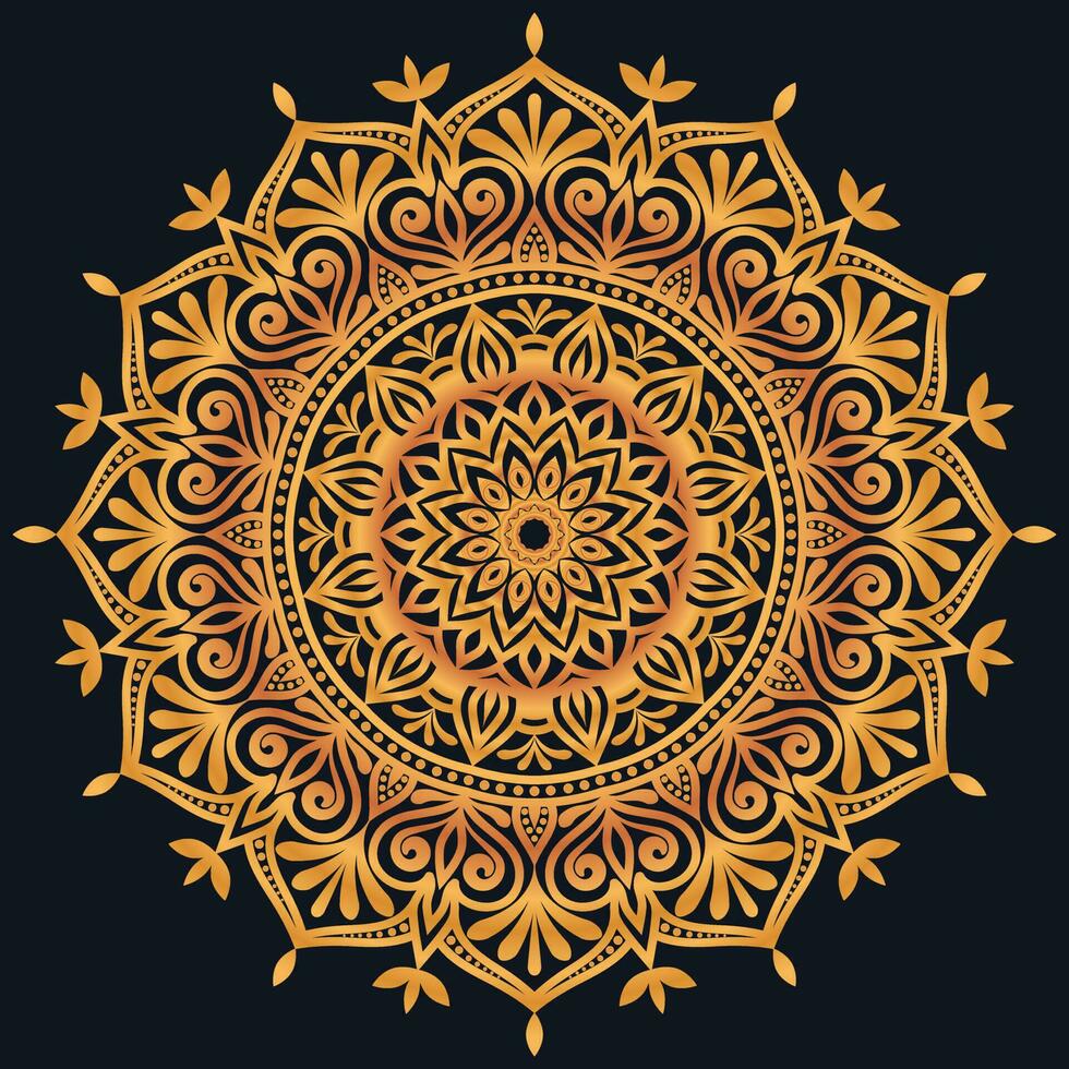 Decorative elements luxury ornament pattern gradient mandala design vector