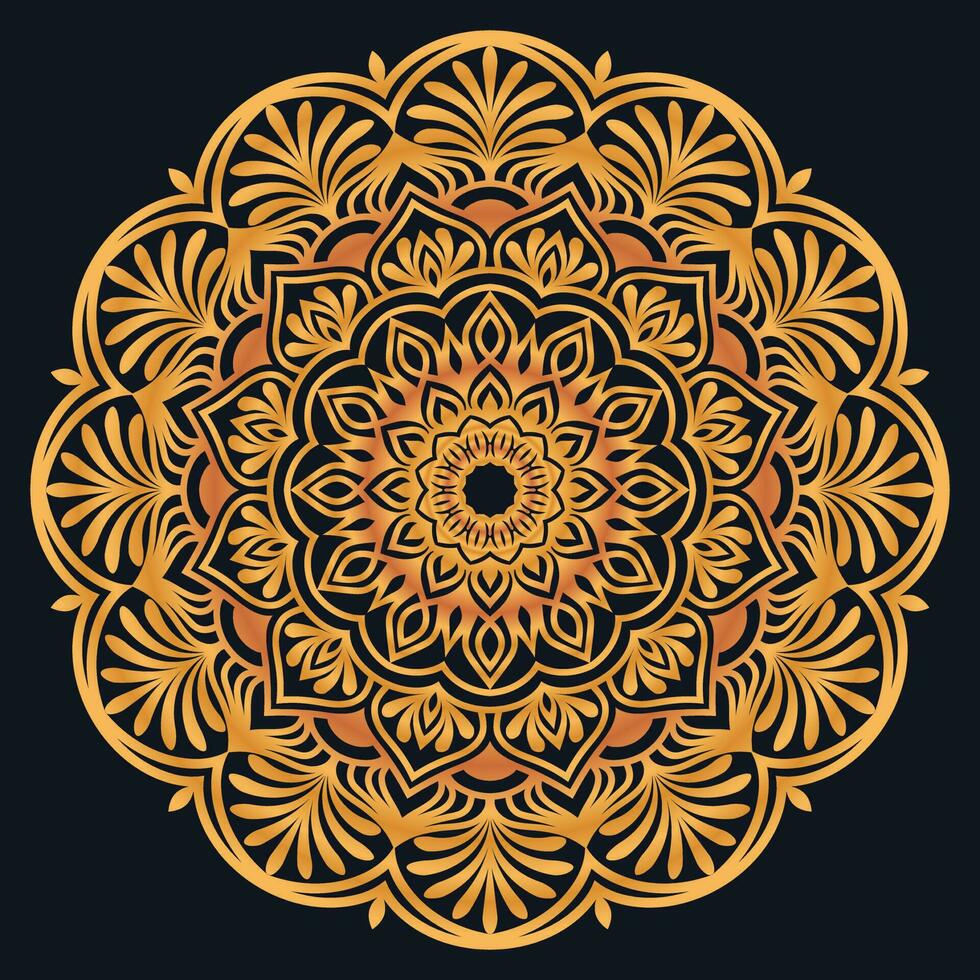 Decorative elements luxury ornament pattern gradient mandala design vector