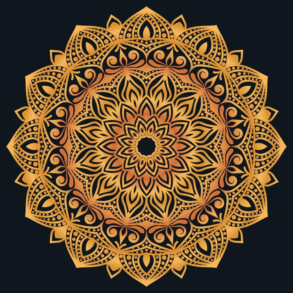 Decorative elements luxury ornament pattern gradient mandala design vector