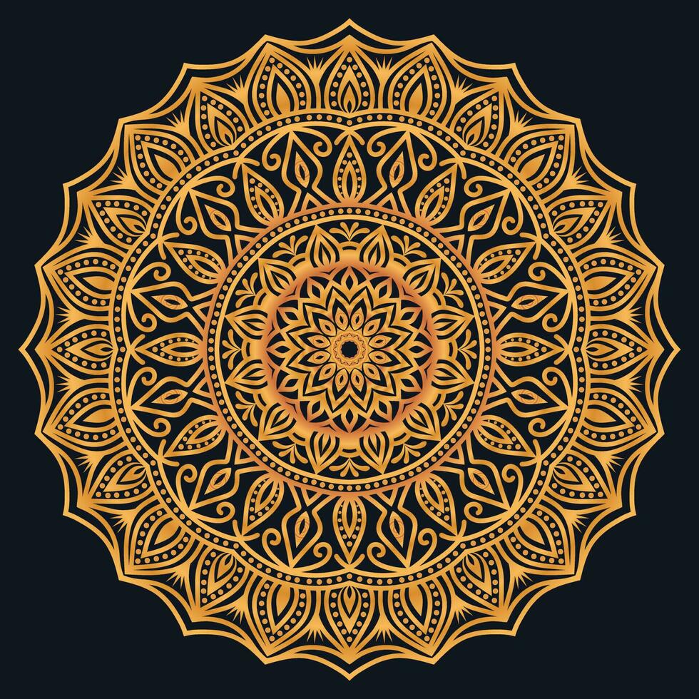 Decorative elements luxury ornament pattern gradient mandala design vector