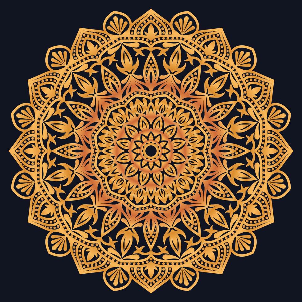 Decorative elements luxury ornament pattern gradient mandala design vector