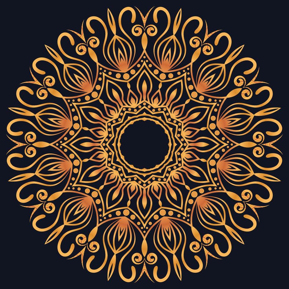 Decorative elements luxury ornament pattern gradient mandala design vector