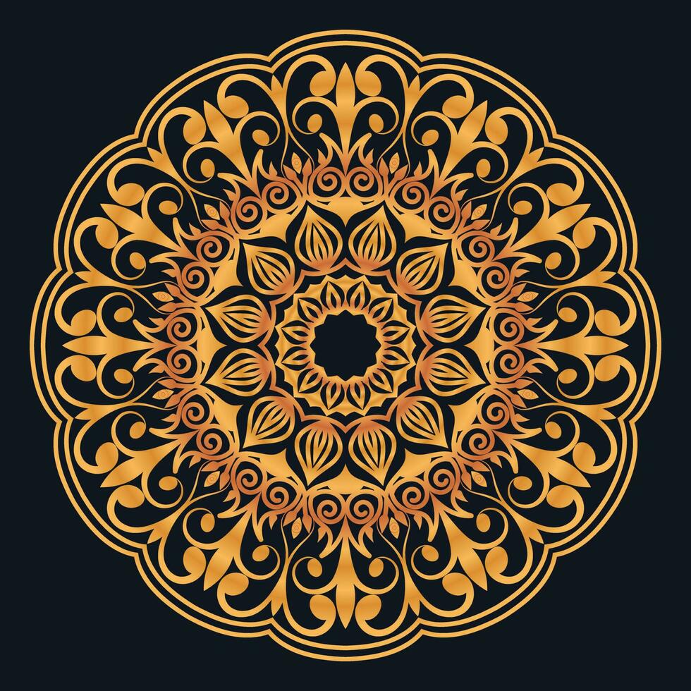 Decorative elements luxury ornament pattern gradient mandala design vector
