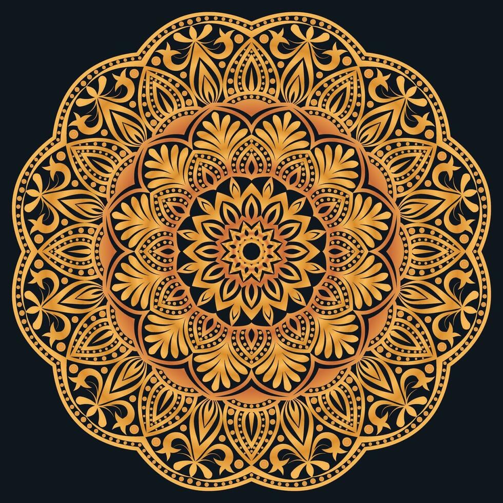 Decorative elements luxury ornament pattern gradient mandala design vector
