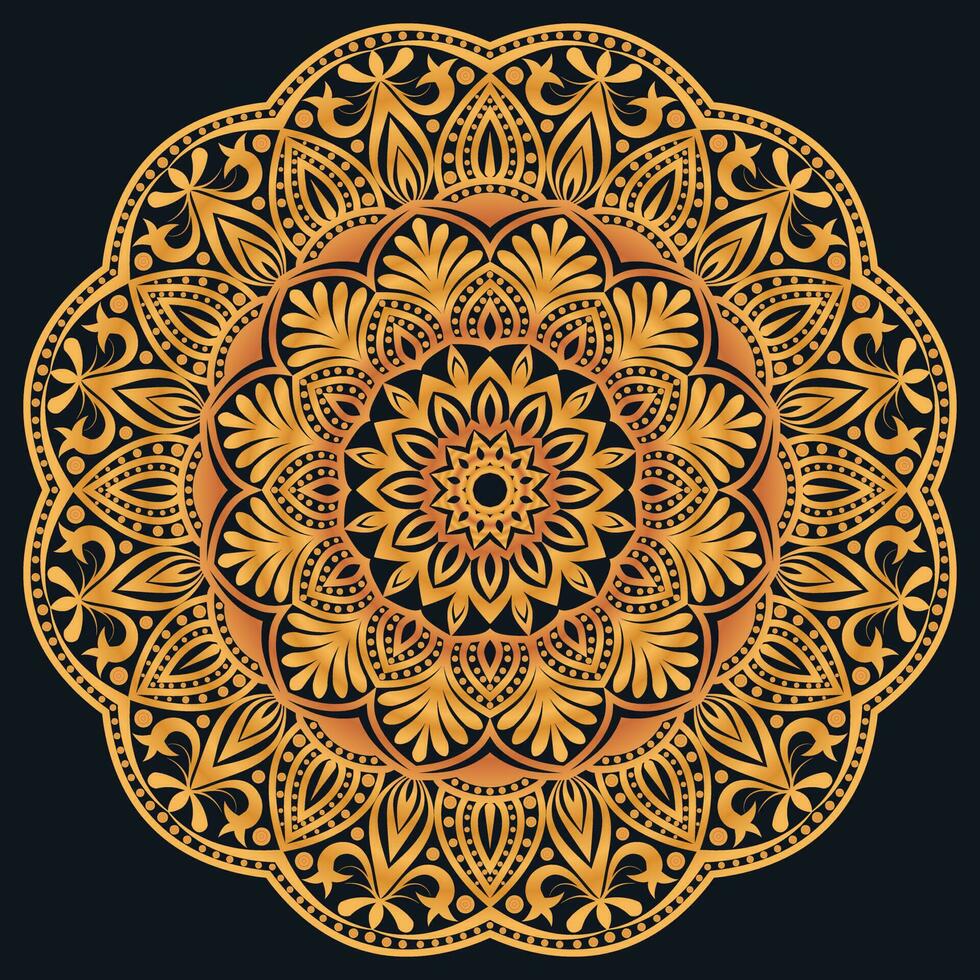 Decorative elements luxury ornament pattern gradient mandala design vector