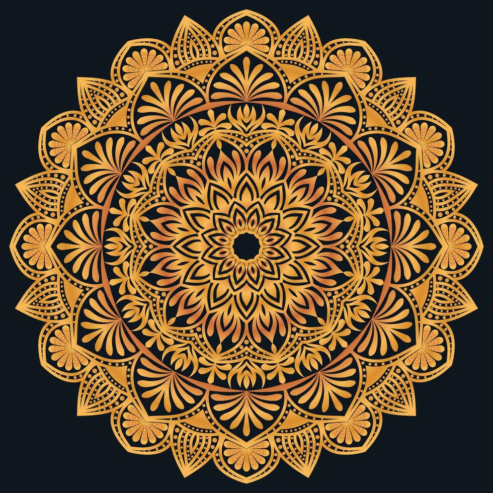 Decorative elements luxury ornament pattern gradient mandala design vector