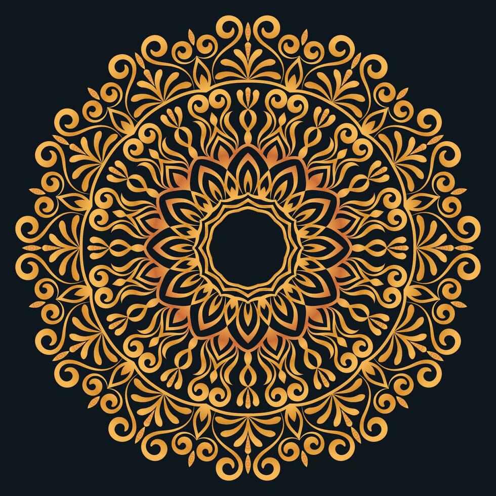 Decorative elements luxury ornament pattern gradient mandala design vector
